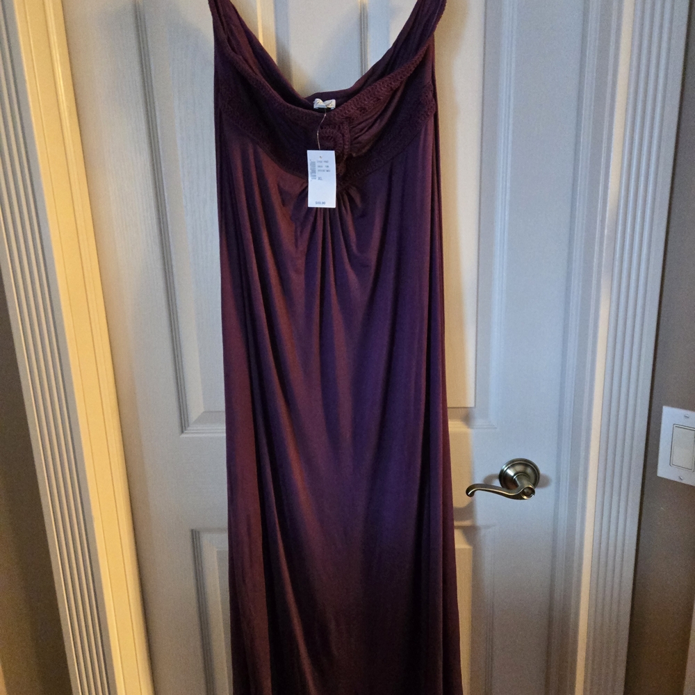 Kismet Deep Purple Strapless Maxi Dress